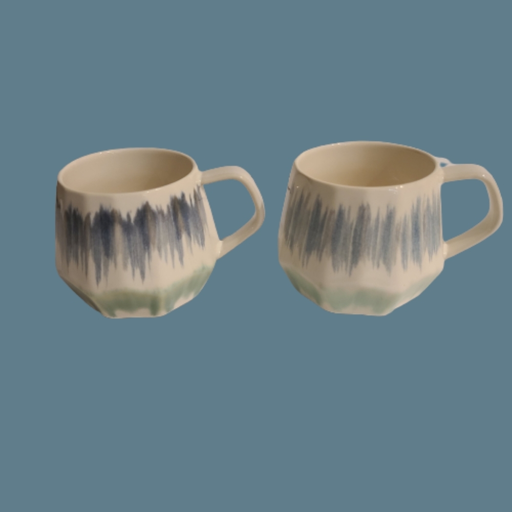 *NWOT Homvare Porcelain Coffee Mug, Tea Cups Set of 2
